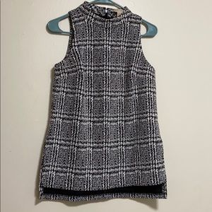 MICHAEL KORS BLACK WHITE PLAD TOP